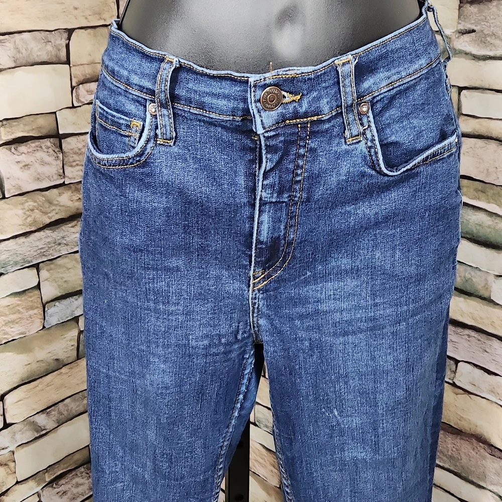 Free People Distressed High-Rise Skinny Jeans - 28 - Picture 5 of 8